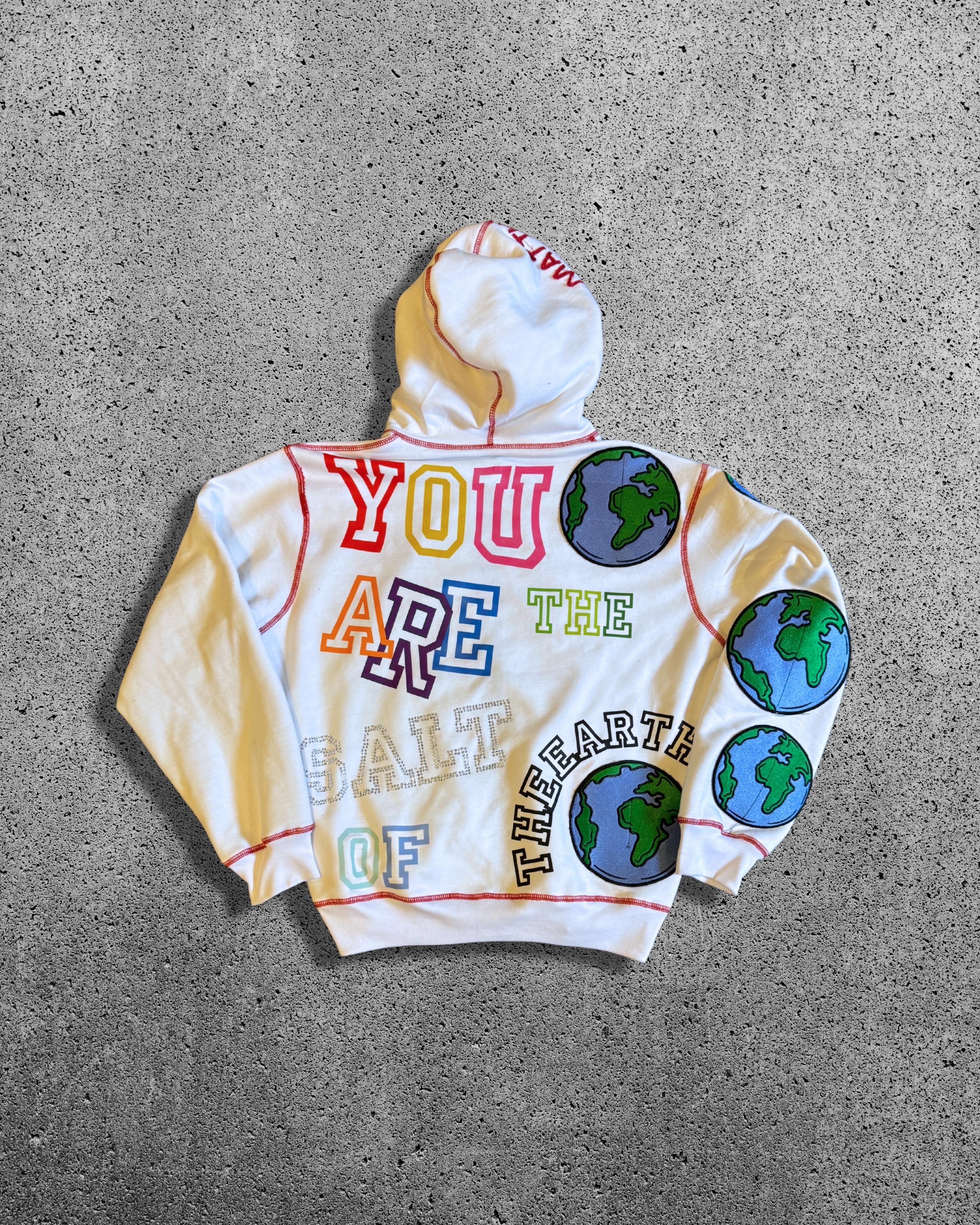 White Zip-Up Hoodie(Preorder!)