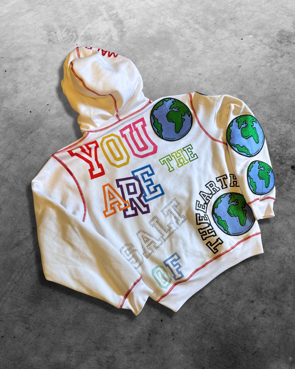 White Zip-Up Hoodie(Preorder!)