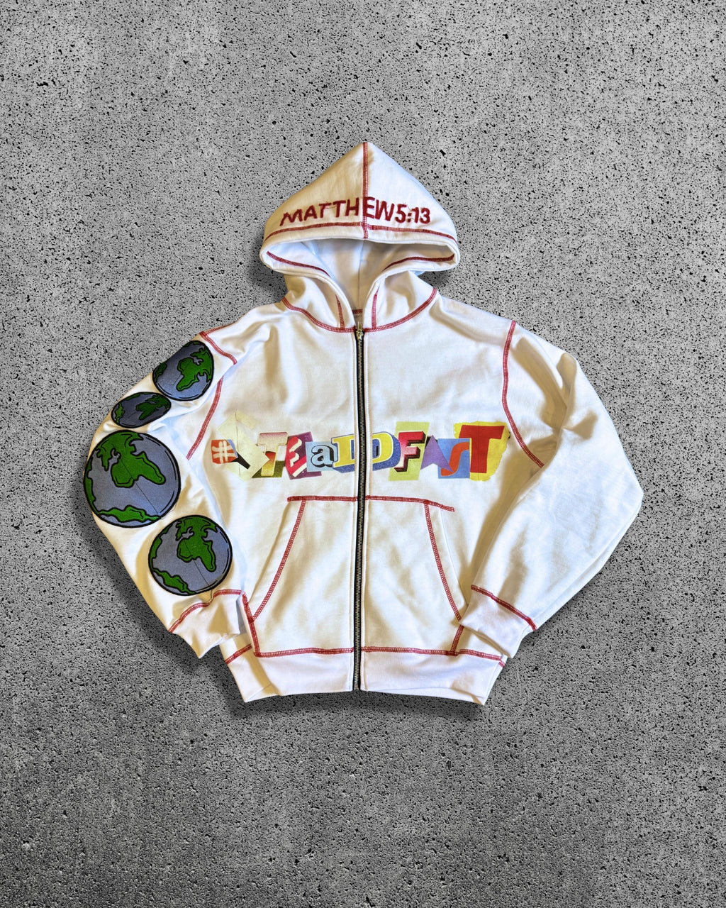 White Zip-Up Hoodie(Preorder!)