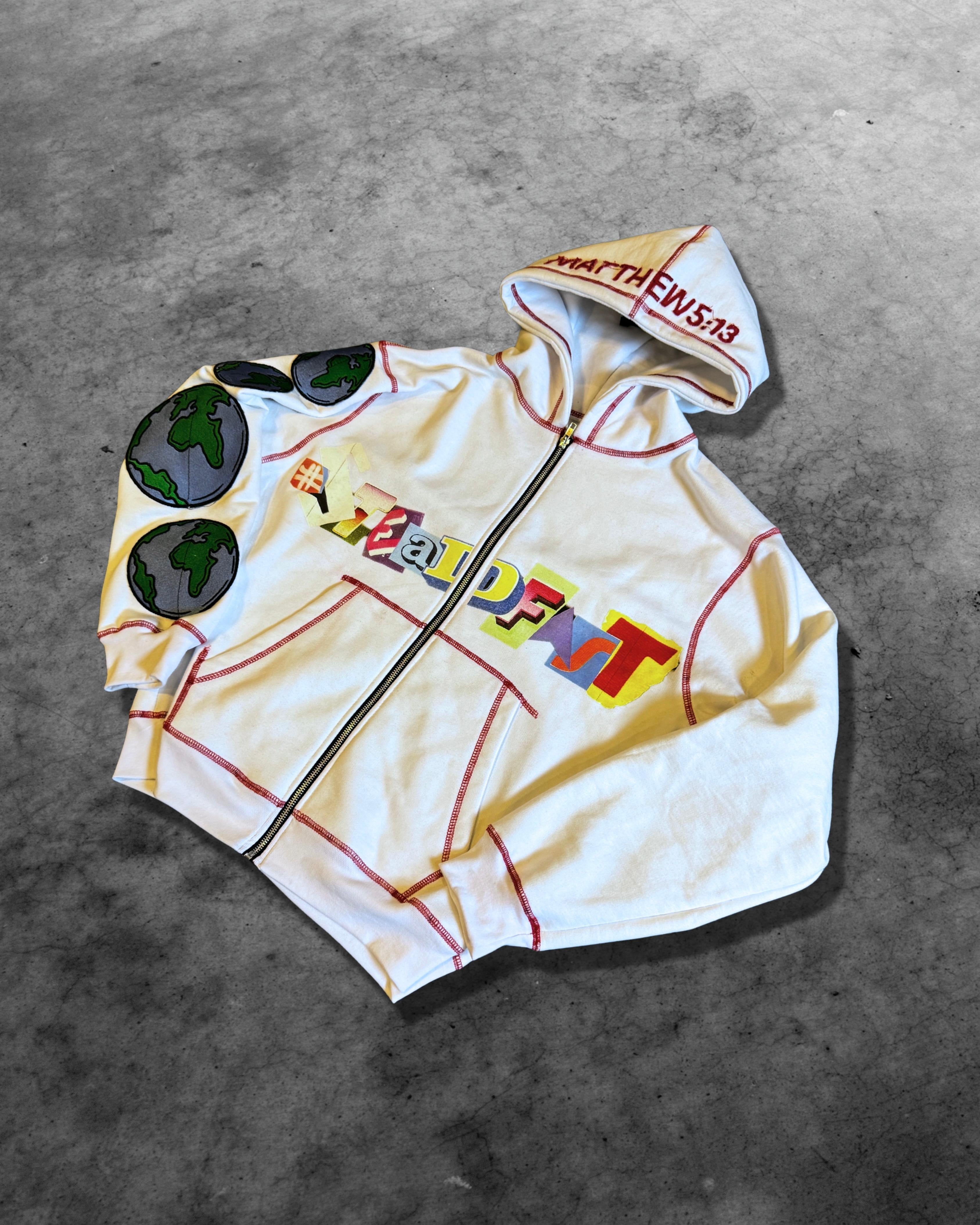 White Zip-Up Hoodie(Preorder!)